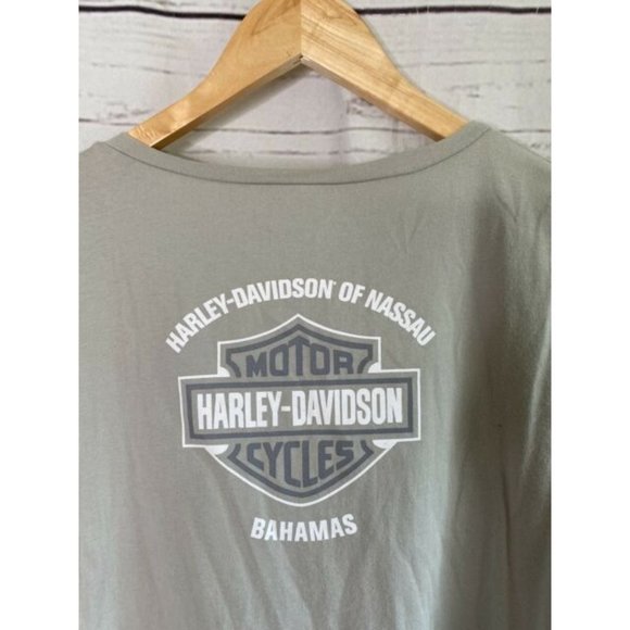 HARLEY-DAVIDSON short sleeve Spades Hearts Felt Letters Bahamas WOMENS SIZE XXL - Picture 5 of 5